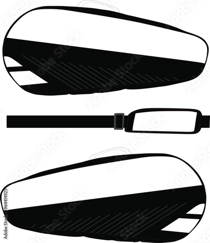 sports tennis racket bag mockup fully customizable