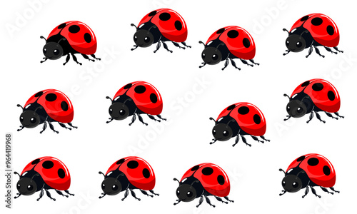 set of ladybugs