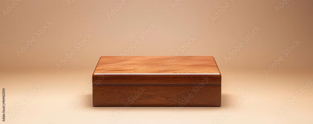 Engraved jewelry box with custom initials, soft lighting, 3D illustration Engraved jewelry box with custom initials, soft lighting, 3D illustration