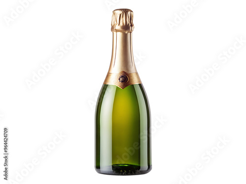 Toast with bubbly sparkling wine!, isolated transparent