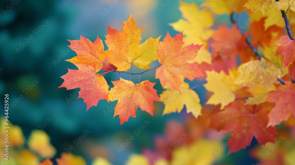 Brilliant hues of maple leaves paint a natural canvas Brilliant hues of maple leaves paint a natural canvas