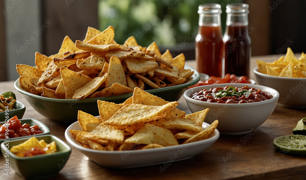 Chips and fries with new style Chips and fries with new style