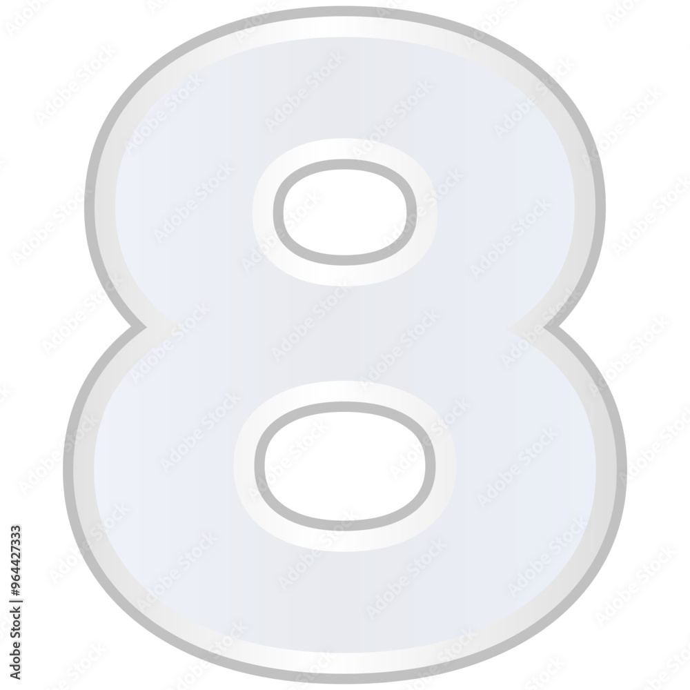 Number eight mathematical, numerology, date of birth numbers 3d vector Number eight mathematical, numerology, date of birth numbers 3d vector