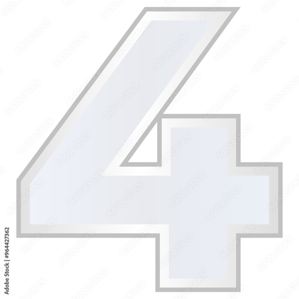 Number four mathematical, numerology, date of birth numbers 3d vector Number four mathematical, numerology, date of birth numbers 3d vector