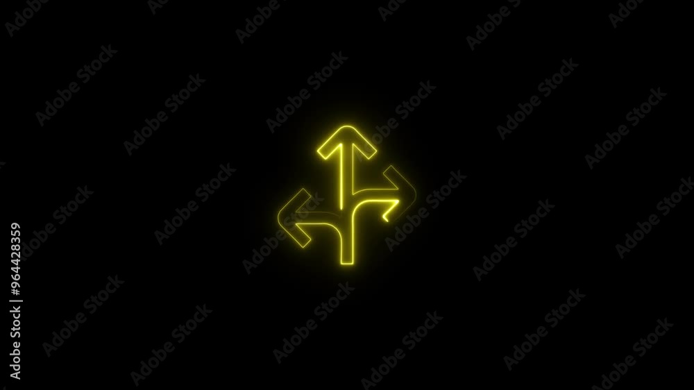 Neon arrow. Moving arrow motion. Animation arrow on black background. Neon arrow. Moving arrow motion. Animation arrow on black background.