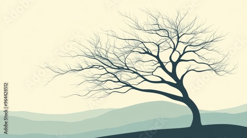 A leafless tree icon with twisting branches, evoking a bare winter landscape.