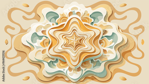 Abstract ivory color paper layer background. Paper water background. Vector illustration