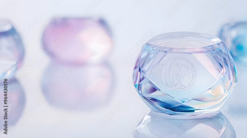 Crystal Clear Glass Object with Pattern Crystal Clear Glass Object with Pattern