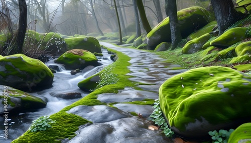 waterfall in the park photo