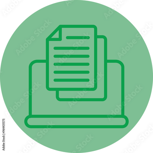 Online Contract Icon Design photo