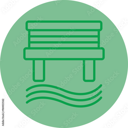 Water Bridge Icon Design