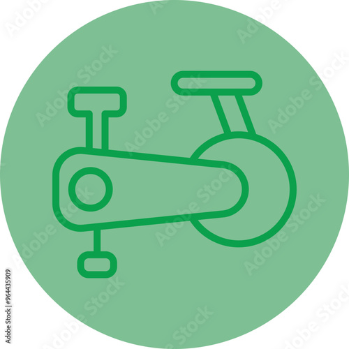 Exercise Bike Vector Icon Design