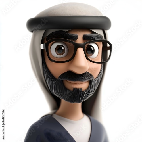 Arab Character: Animated male Style Illustration