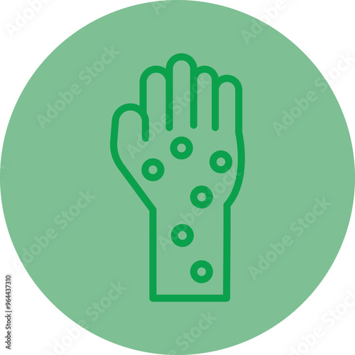 Hand Rash Vector Icon Design