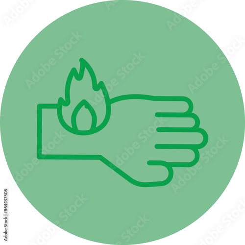 Flaming Skin Vector Icon Design
