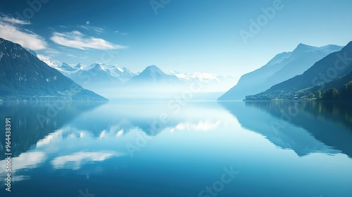 Tranquil Mountain Lake with Mirror-like Reflections