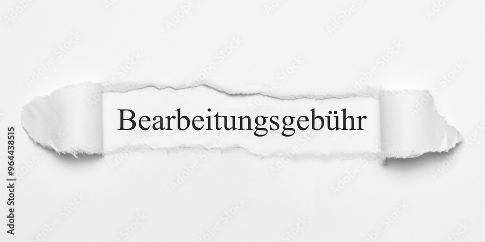 Obraz premium Bearbeitungsgebühr