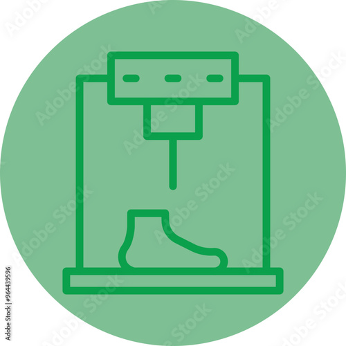 Manufacturing Shoes Icon Design