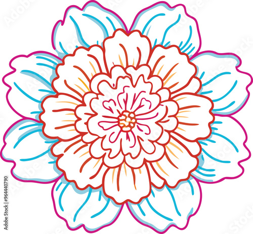 Artistic Graceful Flower Vector Design 