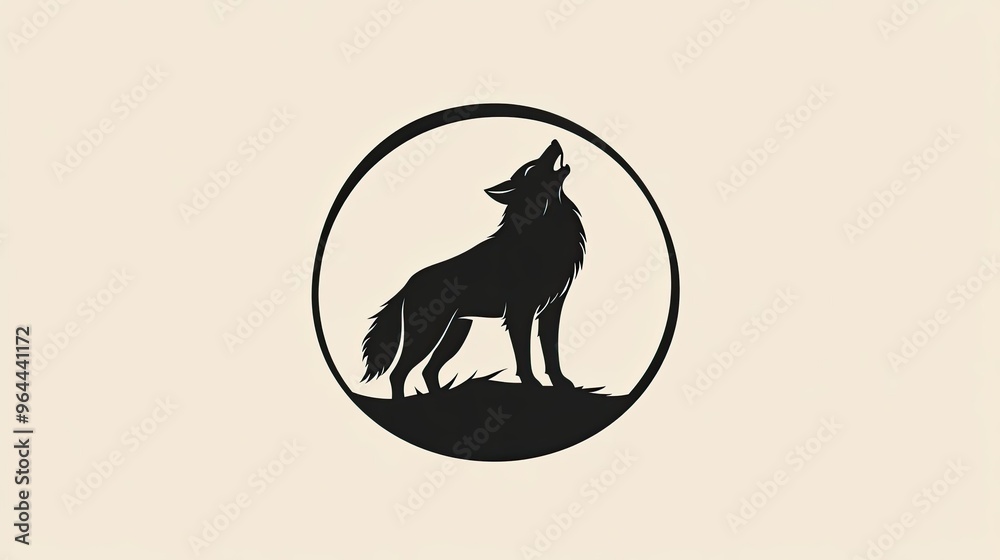 Wolf logo in a howling stance, surrounded by a circular border for a sense of unity and wild nature. Wolf logo in a howling stance, surrounded by a circular border for a sense of unity and wild nature.