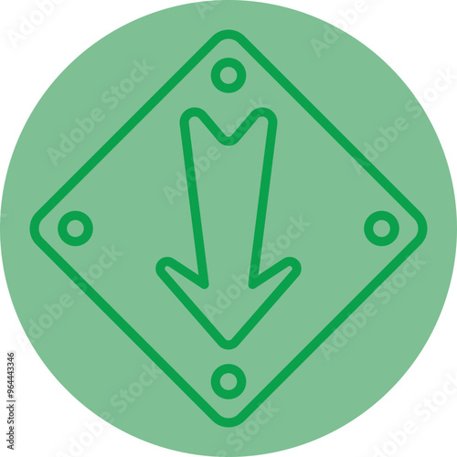 Down Arrow Vector Icon Design