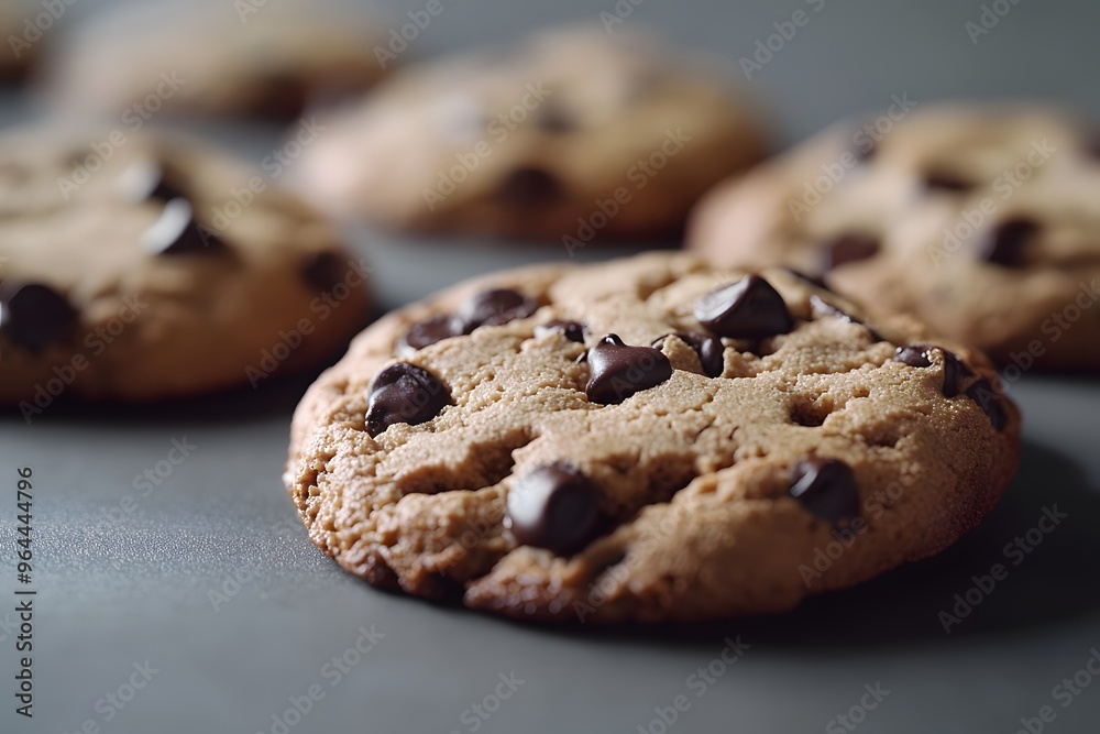 Close-up of Delicious Chocolate Chip Cookies Close-up of Delicious Chocolate Chip Cookies