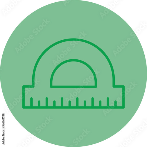 Protractor Vector Icon Design