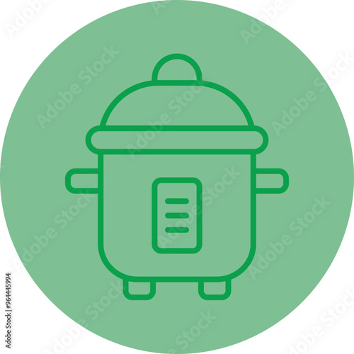 Rice Cooker Vector Icon Design