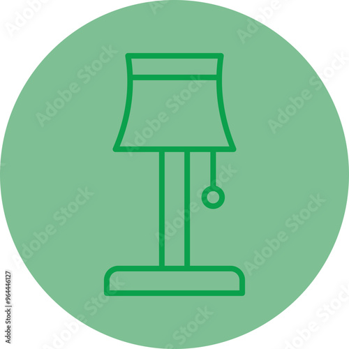 Floor Lamp Vector Icon Design