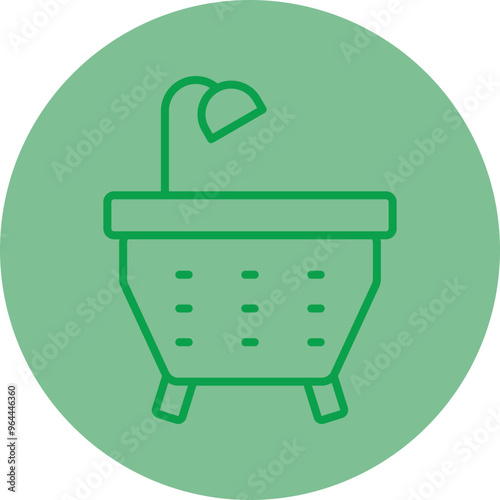 Bathtub Vector Icon Design