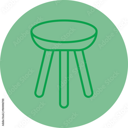 Stool Vector Icon Design