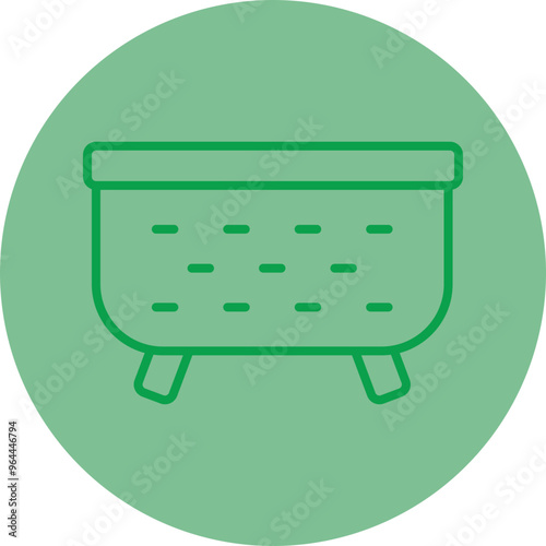Tub Vector Icon Design
