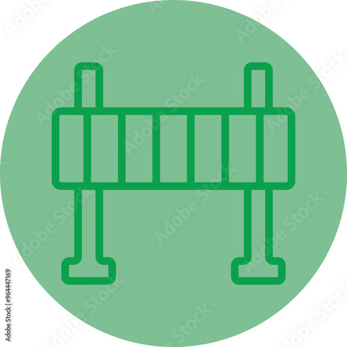 Road Obstruction Vector Icon Design