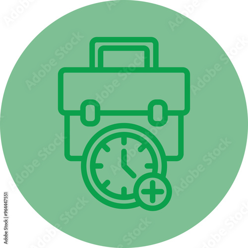 Overtime Vector Icon Design