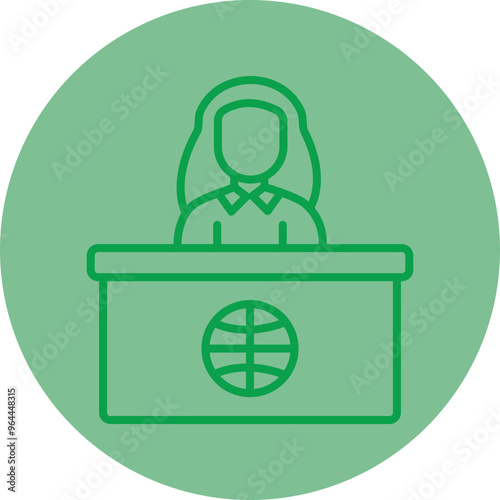 News Anchor Vector Icon Design