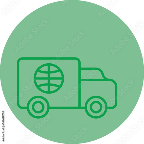 News Van Vector Icon Design