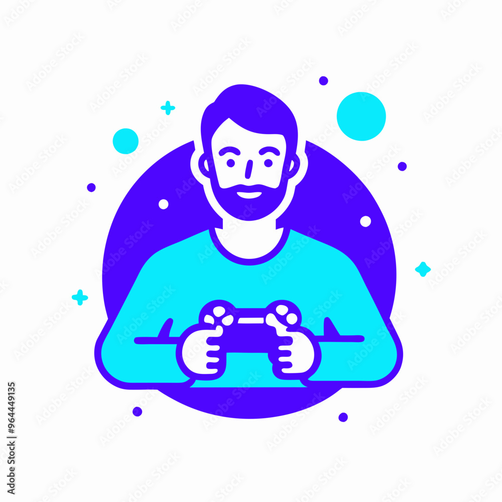Man playing video game Man playing video game