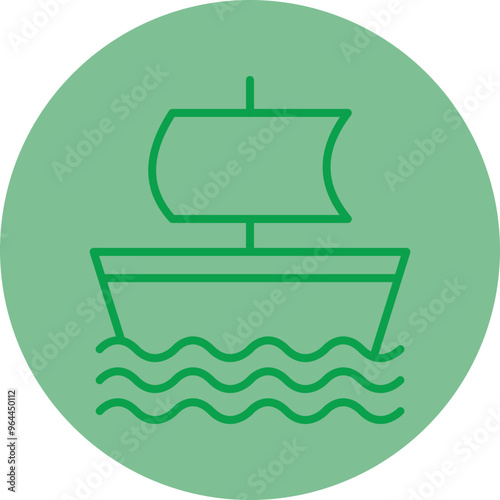 Galleon Vector Icon Design