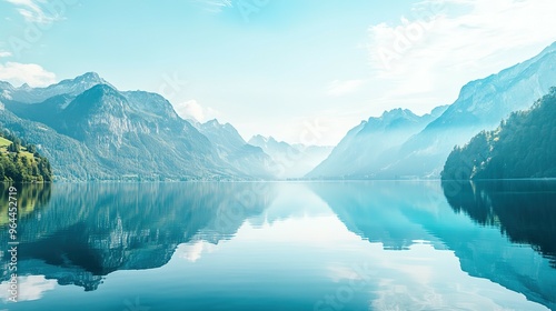 Mountains Reflecting in a Serene Lake