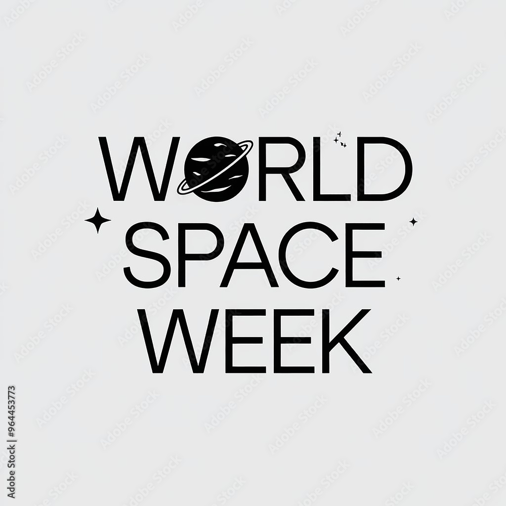 World Space Week abstract digital background design with the earth and typography World Space Week abstract digital background design with the earth and typography