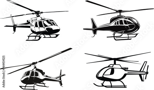 helicopter icon logo vector design template
