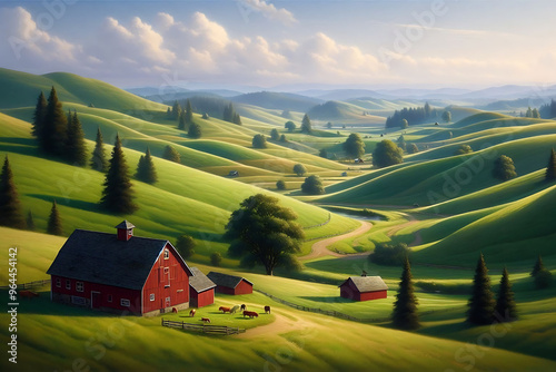 landscape with a house
