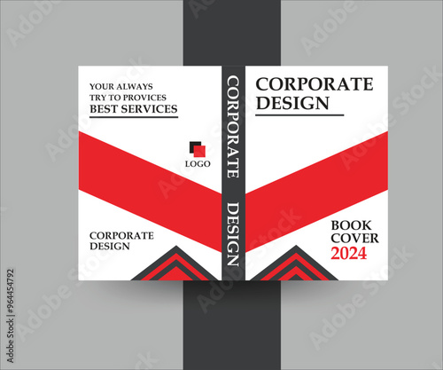 Corporate book cover design template.