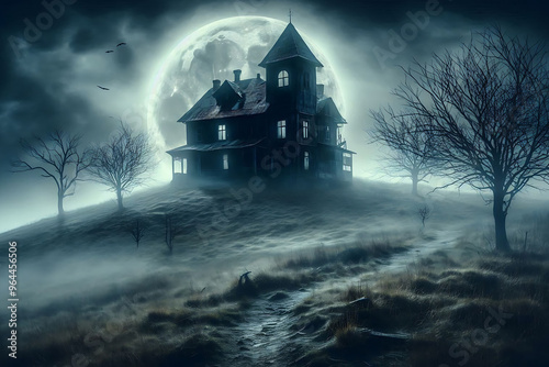 spooky halloween castle background