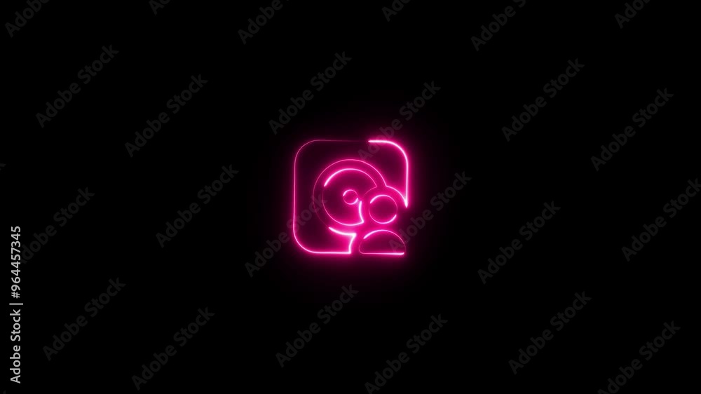 man sketch and camera sketch with glowing neon saber effect animation on black background. man sketch and camera sketch with glowing neon saber effect animation on black background.