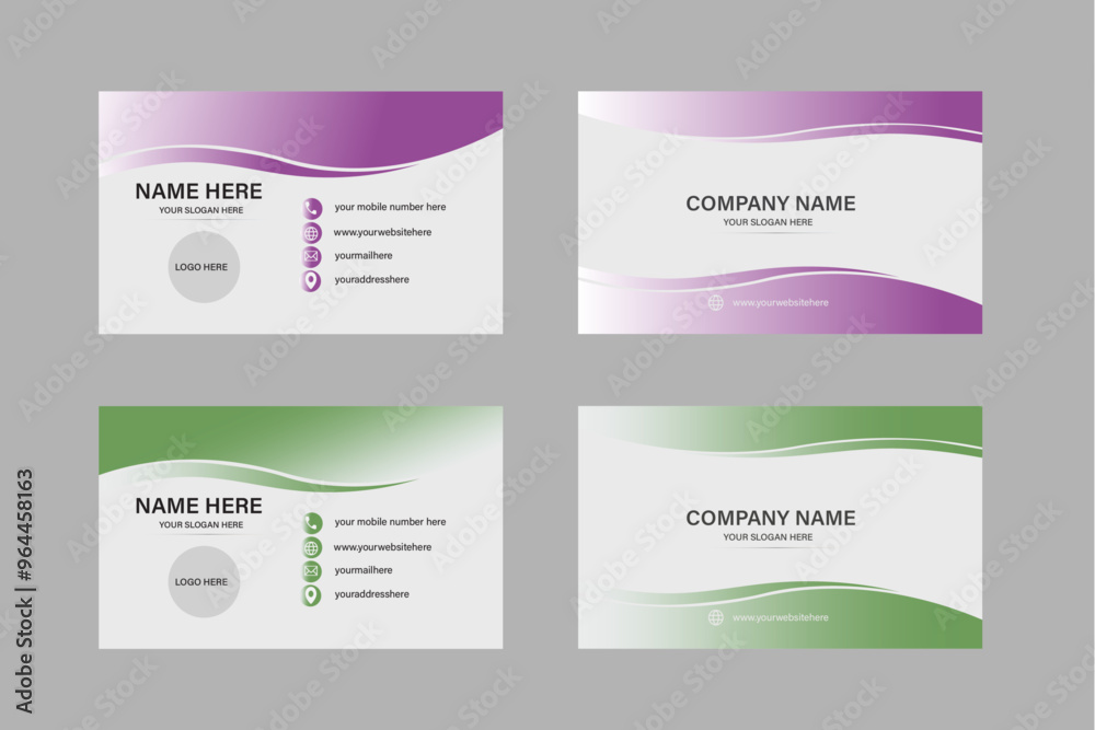 Fototapeta premium modern business card with simple and clean concept