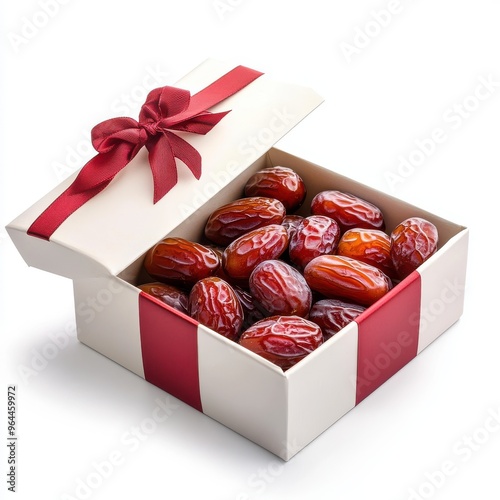 Gift Box of Dates with Red Ribbon