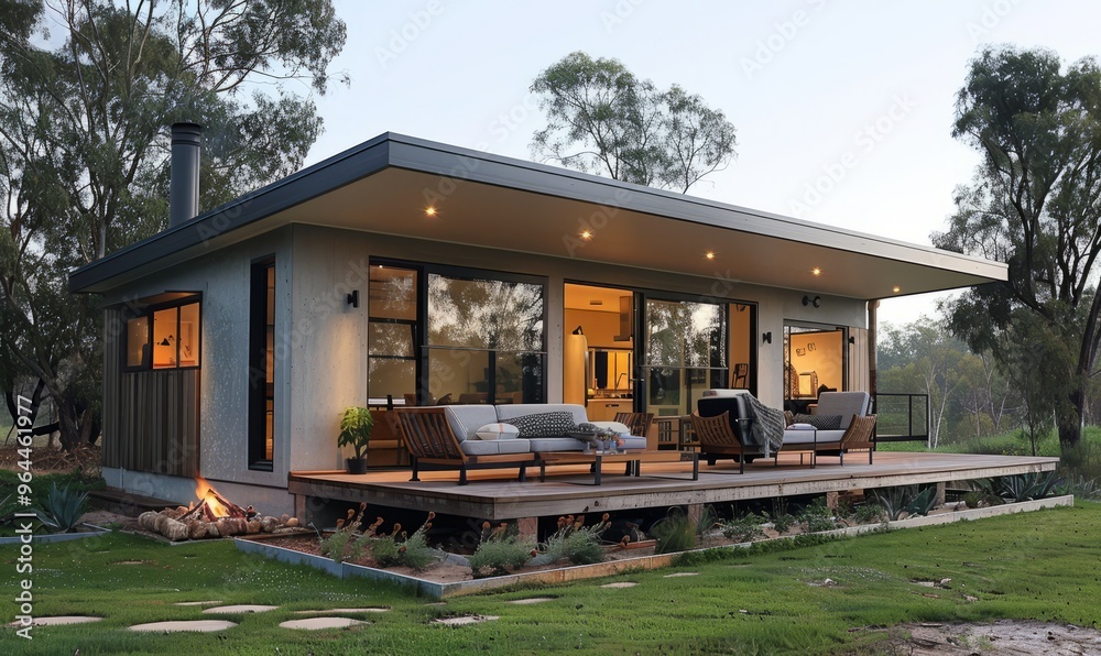 Compact rural home with efficient layout. Compact rural home with efficient layout.