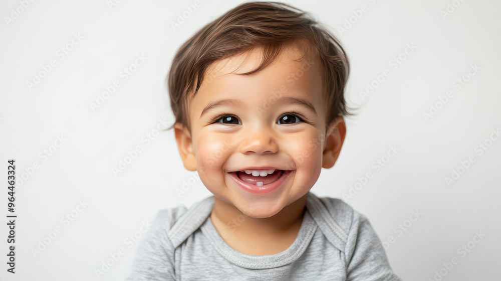 Portrait of Happy Hispanic toddler boy, sitting joyfully ,isolated on a pure white background Portrait of Happy Hispanic toddler boy, sitting joyfully ,isolated on a pure white background