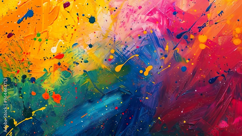 Colorful Abstract Paint Splash Art Colorful Abstract Paint Splash Art